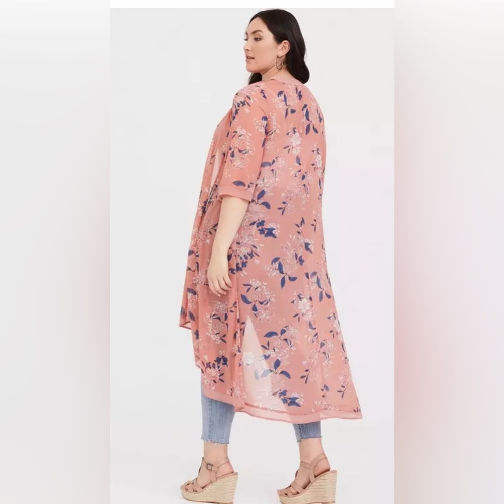 Torrid Chiffon Maxi High-Low Floral Kimono - Picture 3 of 16